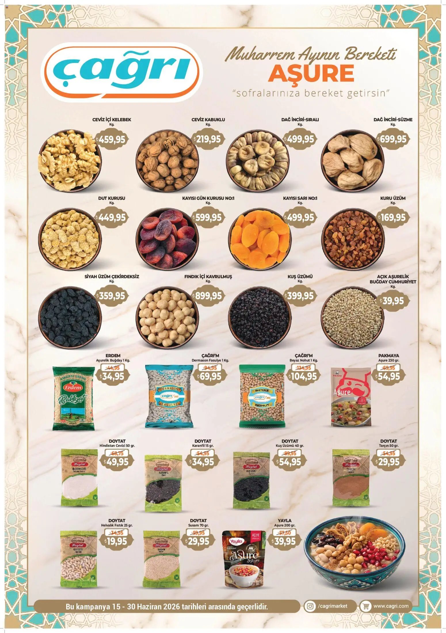 Çağrı Market tarihli katalog 15 0606 2026 Çağrı Market - Aşure Katalog