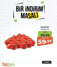 Biçen Market tarihli katalog 02 1212 2025 Bir İndirim MaSalı - sebze
