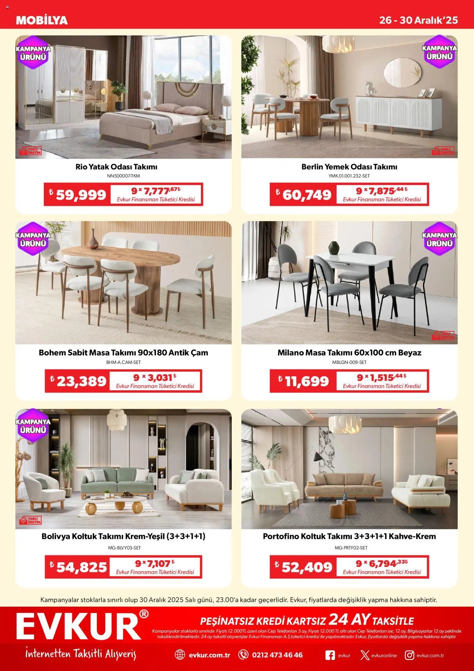 Evkur tarihli katalog 26 1212 2025 Muhteşem Fırsatlar