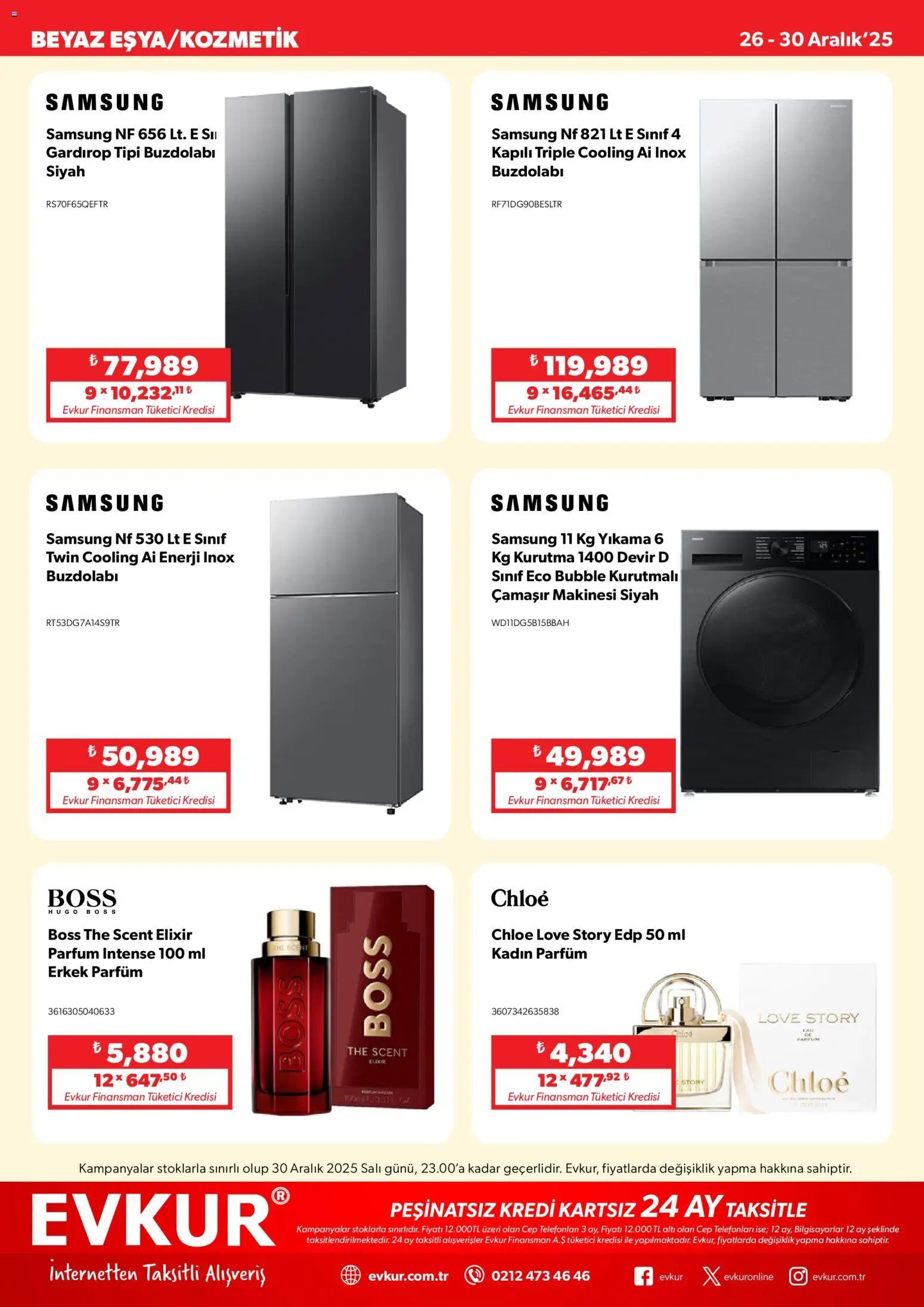 Evkur tarihli katalog 26 1212 2025 Muhteşem Fırsatlar