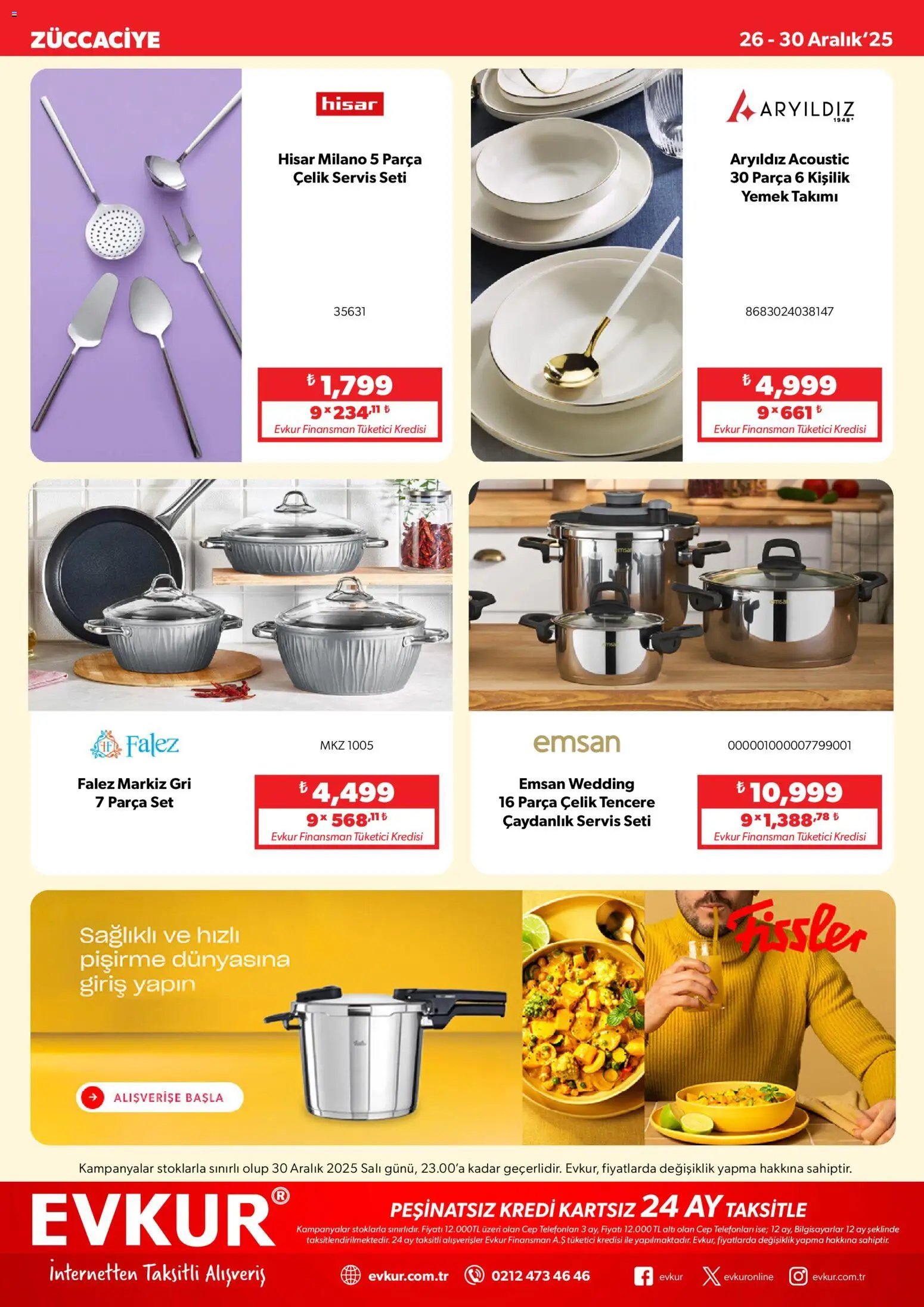 Evkur tarihli katalog 26 1212 2025 Muhteşem Fırsatlar