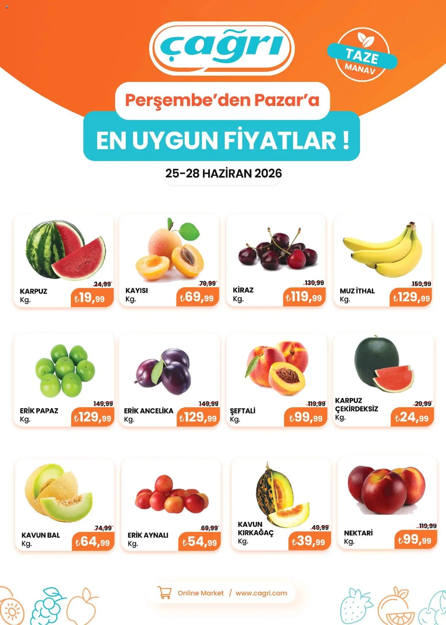 Çağrı Market tarihli katalog 25 0606 2026 Çağrı Market - Manav Katalog