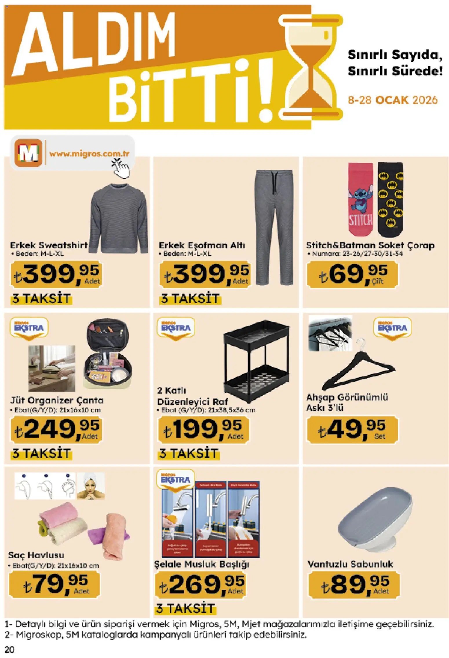 Migros tarihli katalog 08 0101 2026 Migroskop