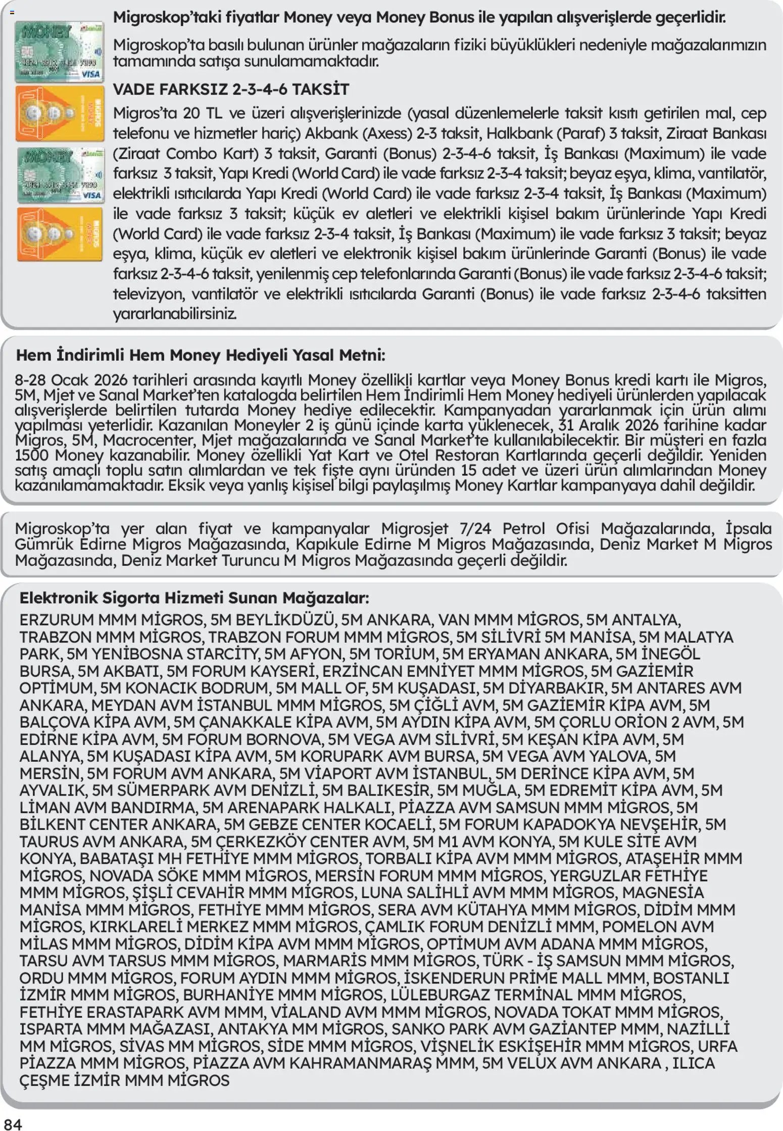 Migros tarihli katalog 08 0101 2026 Migroskop