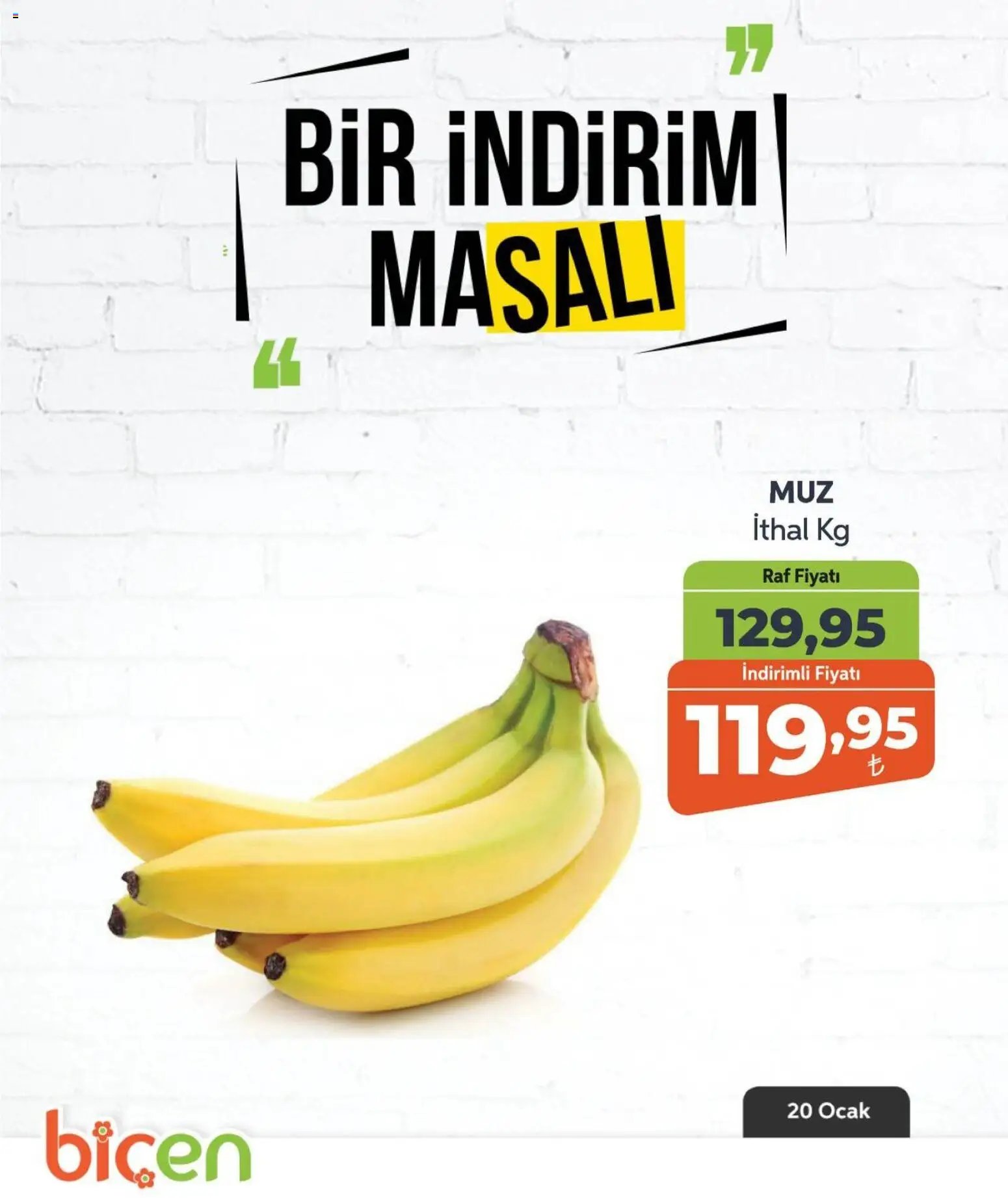 Biçen Market tarihli katalog 20 0101 2026 Bir İndirim MaSalı - meyve