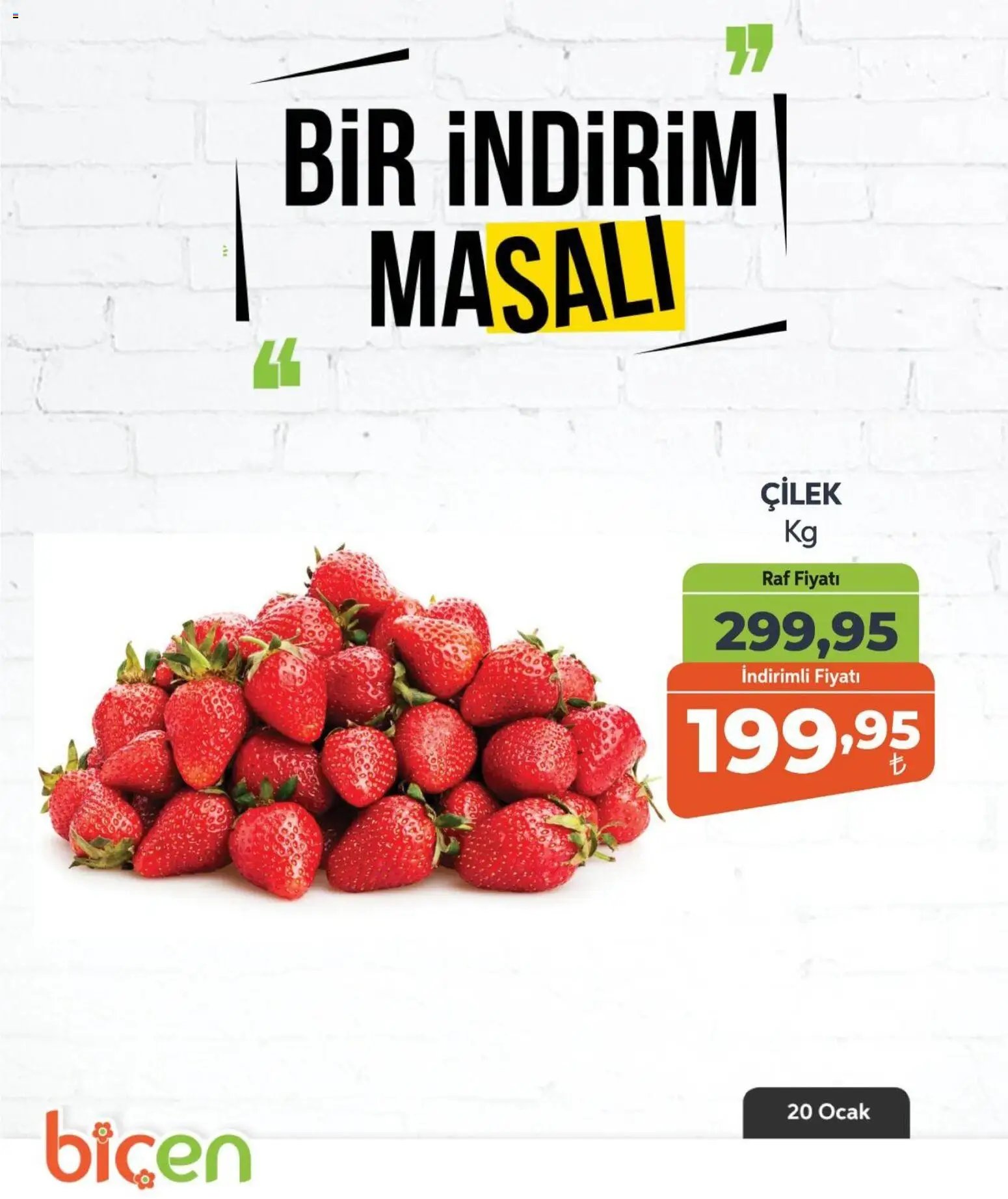 Biçen Market tarihli katalog 20 0101 2026 Bir İndirim MaSalı - meyve