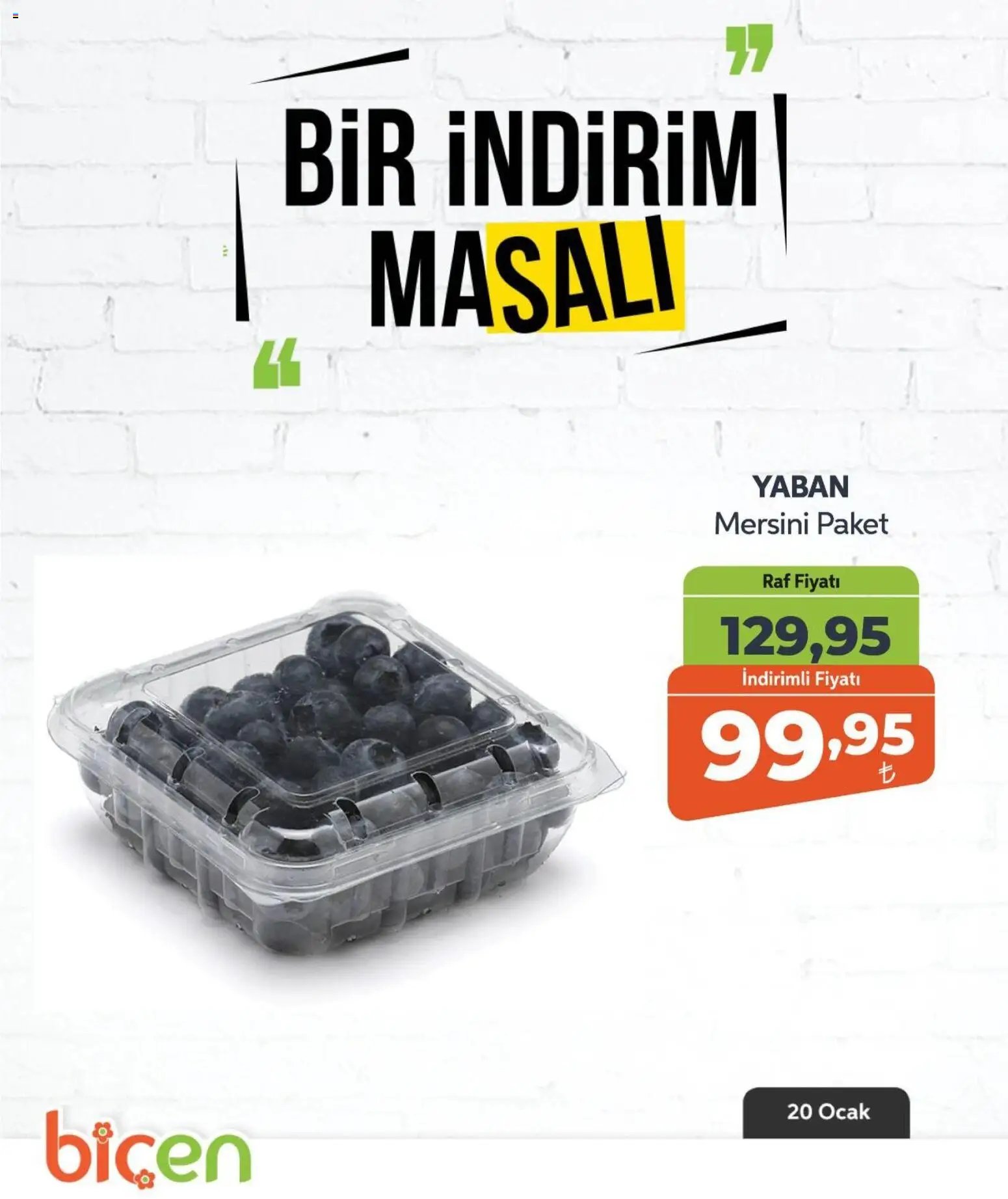 Biçen Market tarihli katalog 20 0101 2026 Bir İndirim MaSalı - meyve