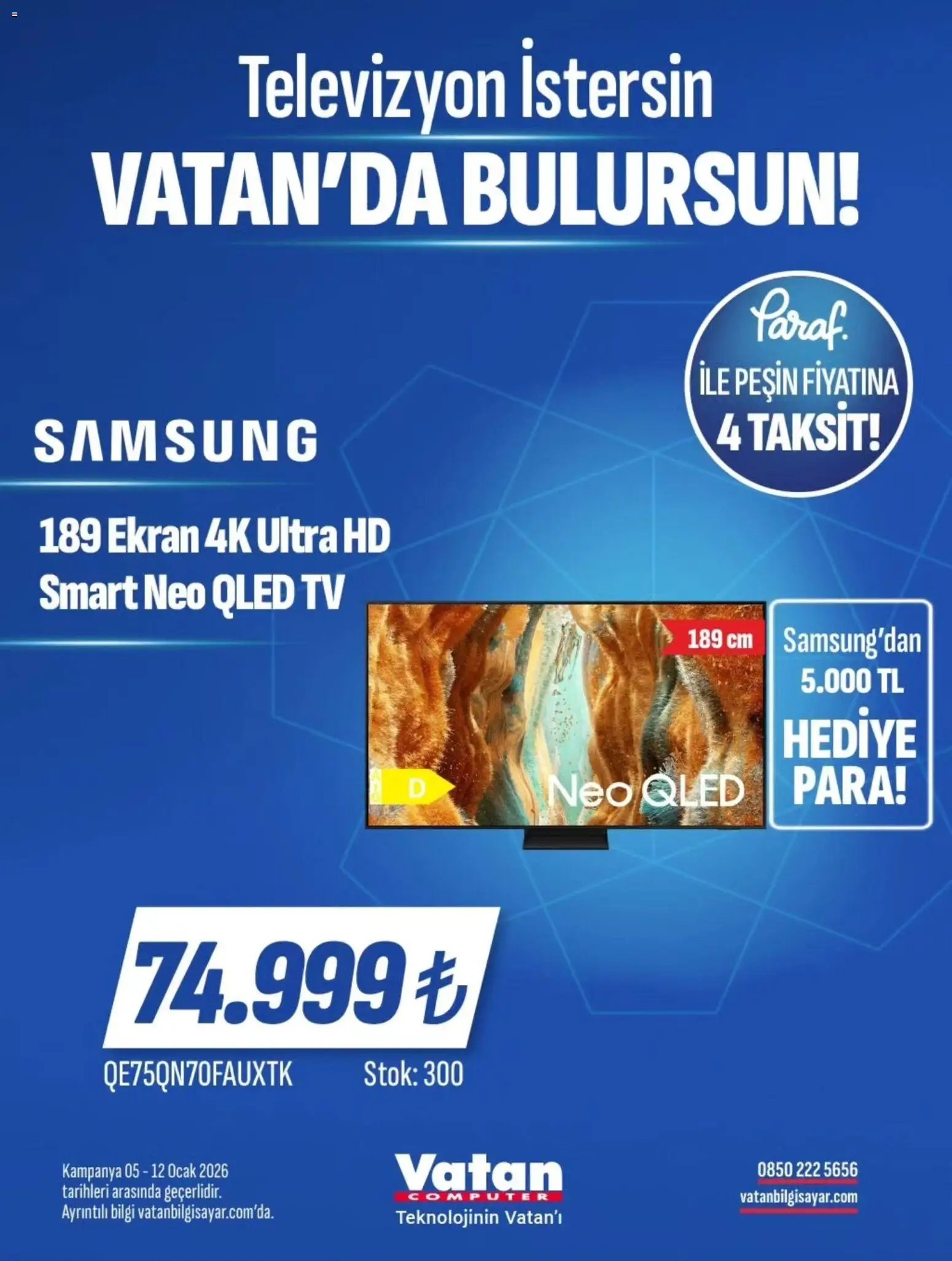 Vatan Bilgisayar tarihli katalog 05 0101 2026 İndirim