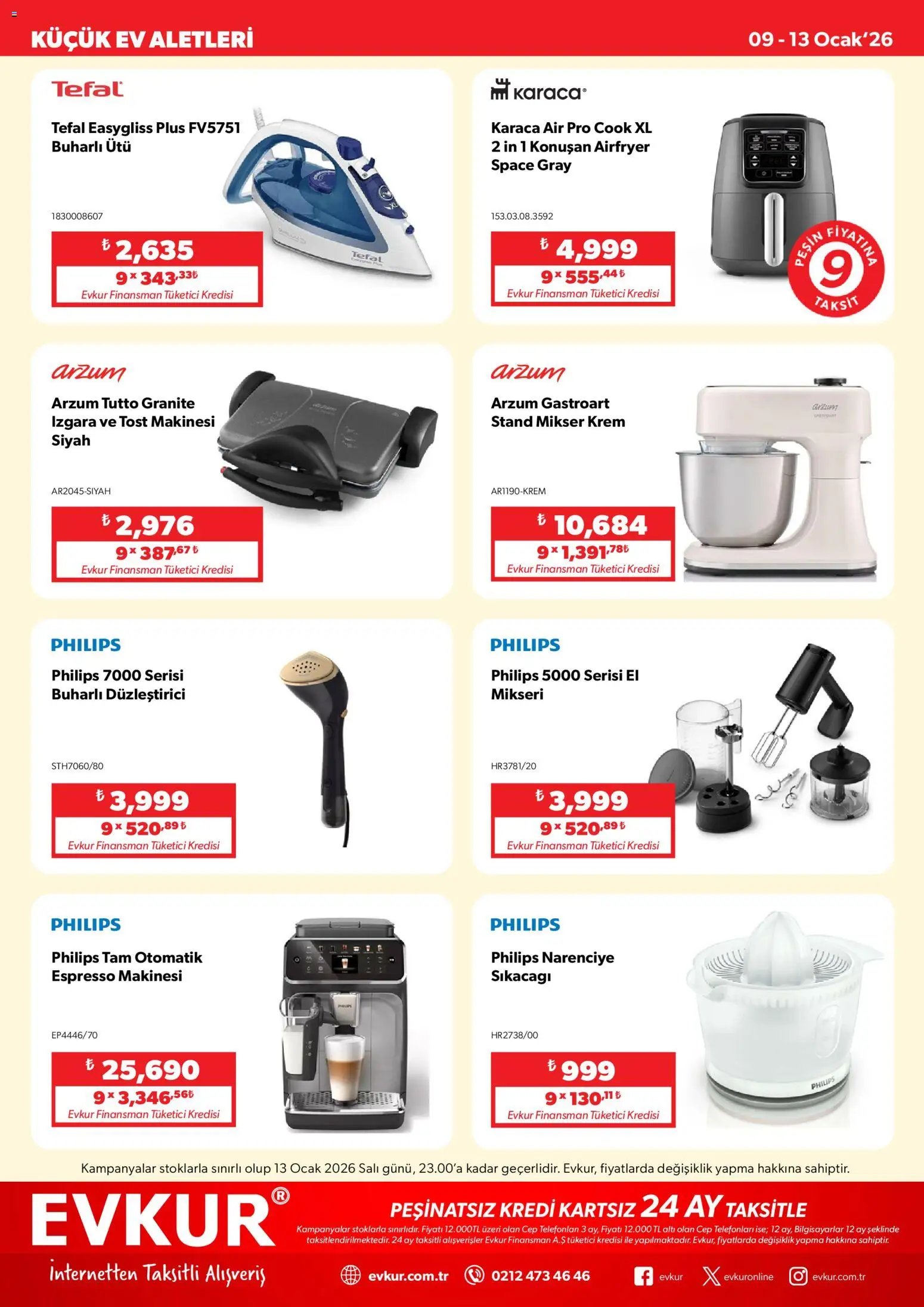 Evkur tarihli katalog 09 0101 2026 Katalog