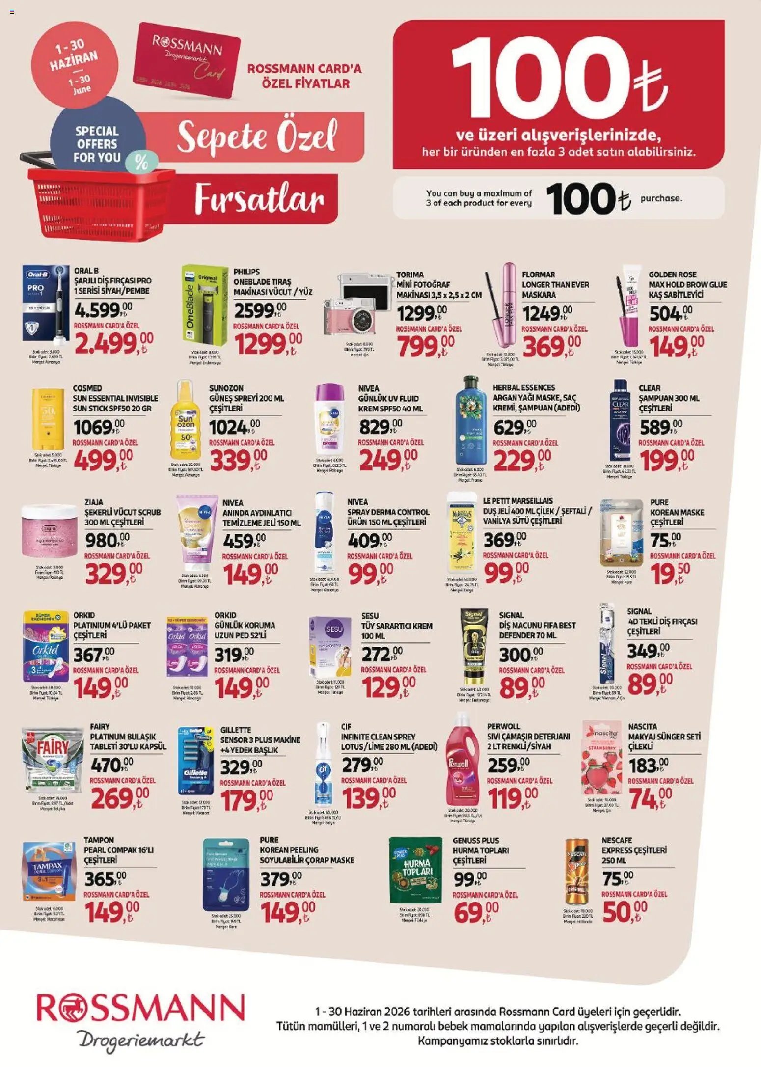 Rossmann tarihli katalog 01 0606 2026 Rossmann Haziran Kişisel Bakım Kataloğu