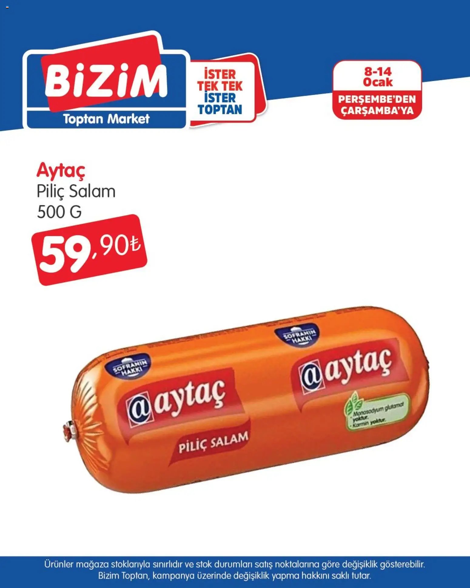 Bizim Toptan tarihli katalog 08 0101 2026 Katalog