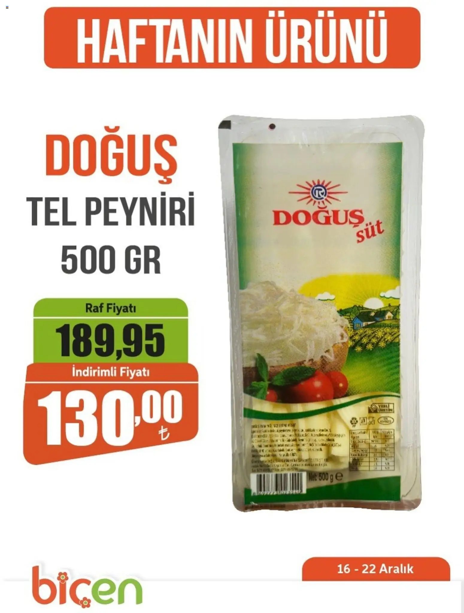 Biçen Market tarihli katalog 16 1212 2025 Haftanın Ürünü