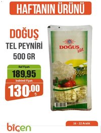 Biçen Market tarihli katalog 16 1212 2025 Haftanın Ürünü