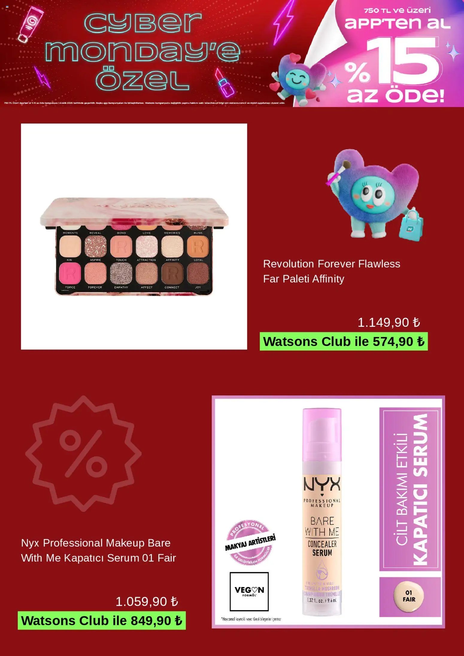 Watsons tarihli katalog 01 1212 2025 Cyber Monday