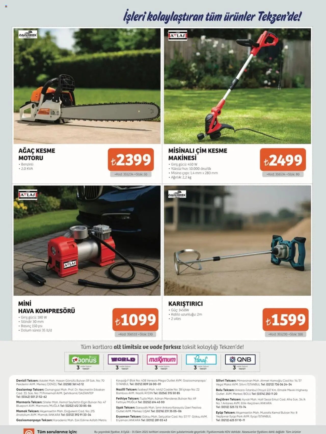 Tekzen tarihli katalog 01 0909 2025 Katalog