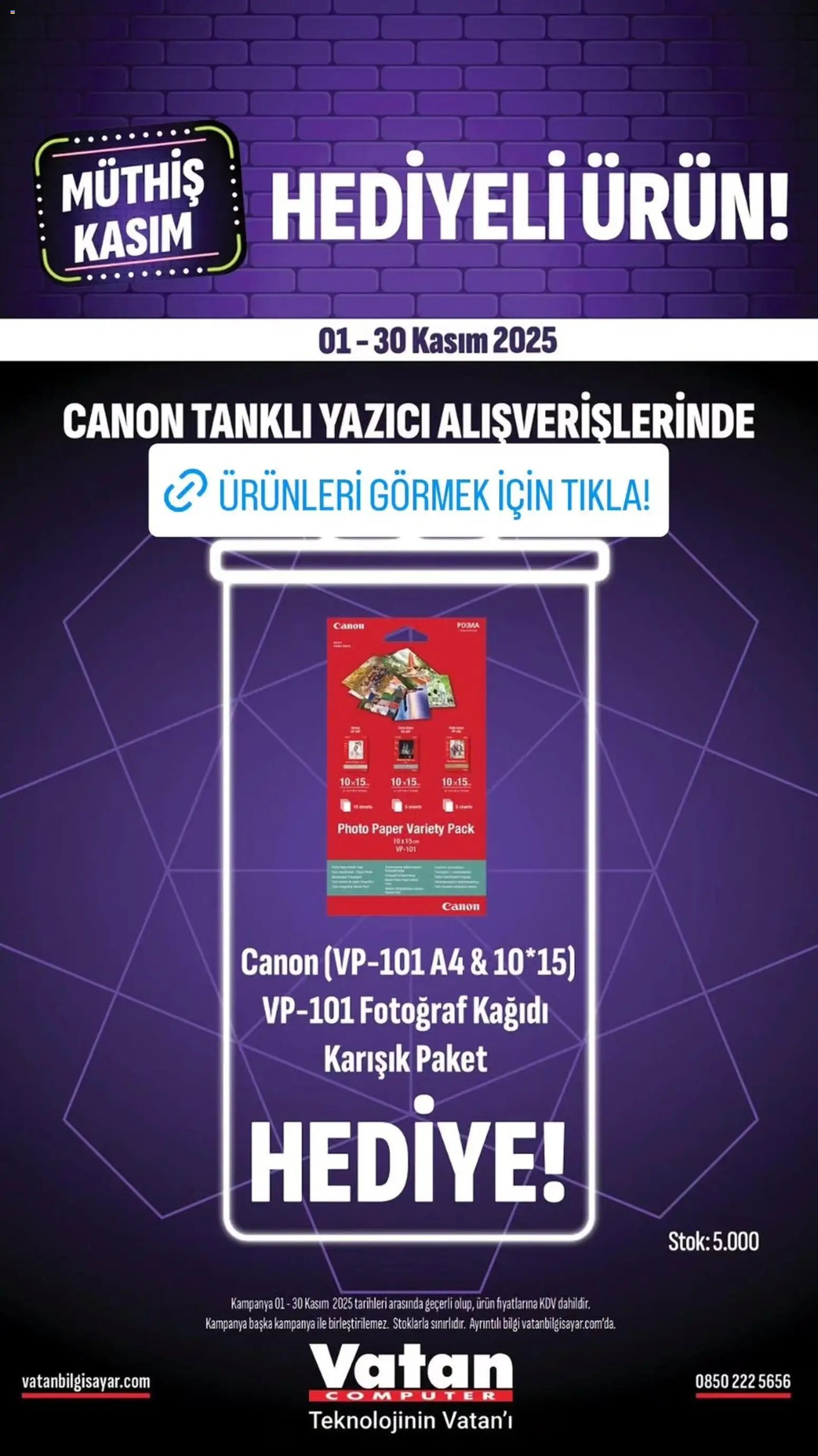 Vatan Bilgisayar tarihli katalog 01 1111 2025 Black Friday