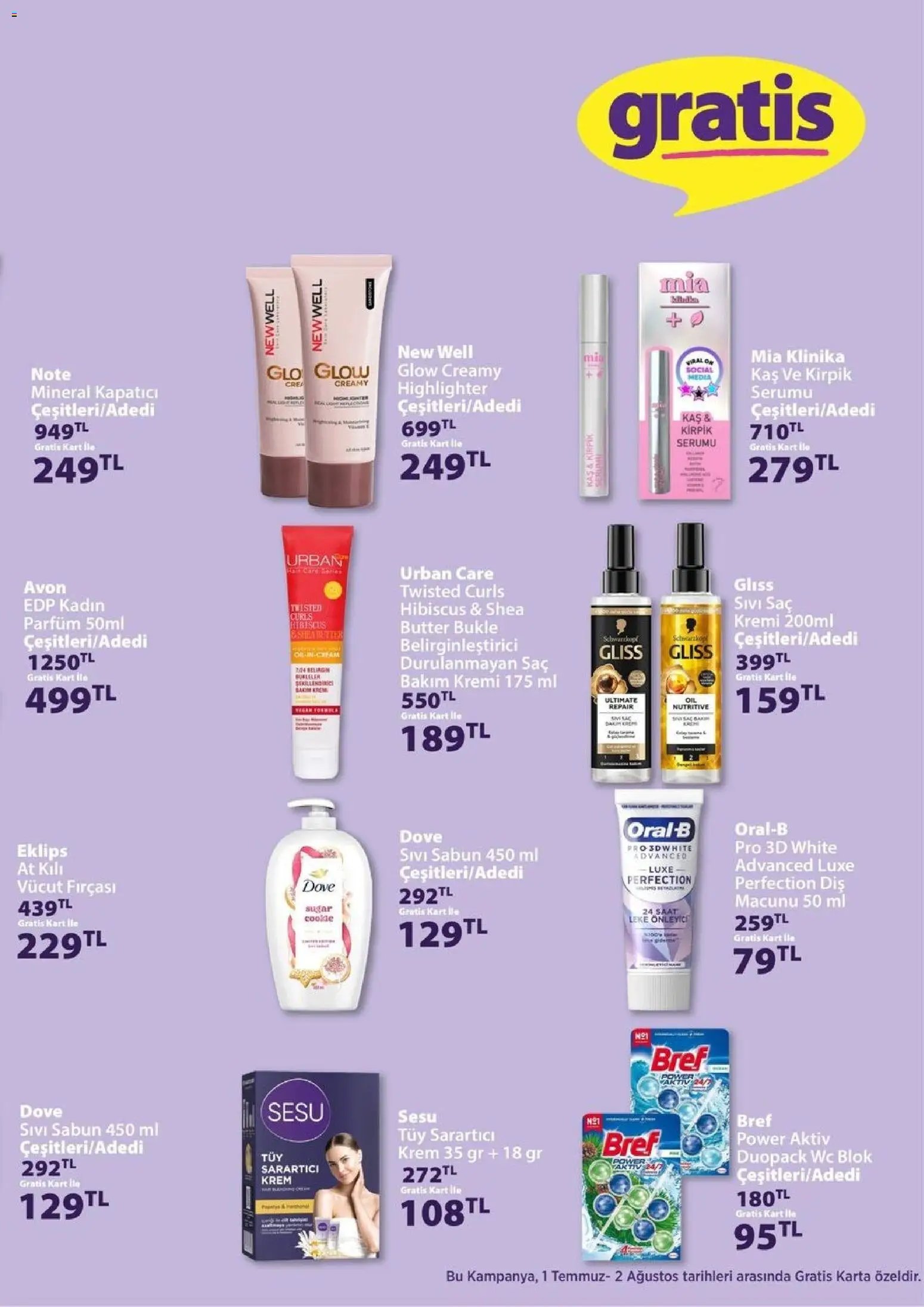 Gratis tarihli katalog 01 0707 2026 Gratis Katalog