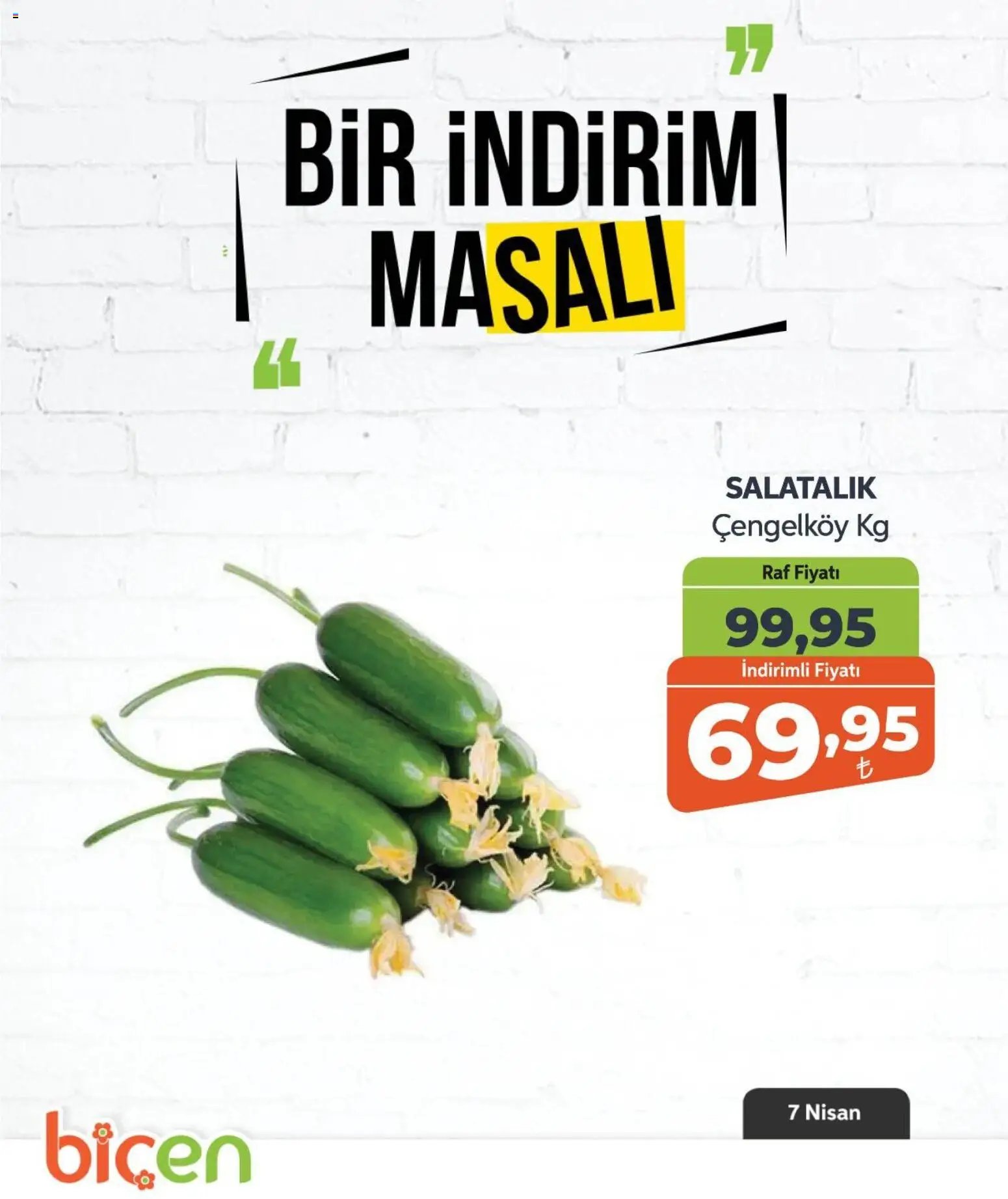 Biçen Market tarihli katalog 07 0404 2026 Biçen Market - Bir İndirim MaSalı - sebze