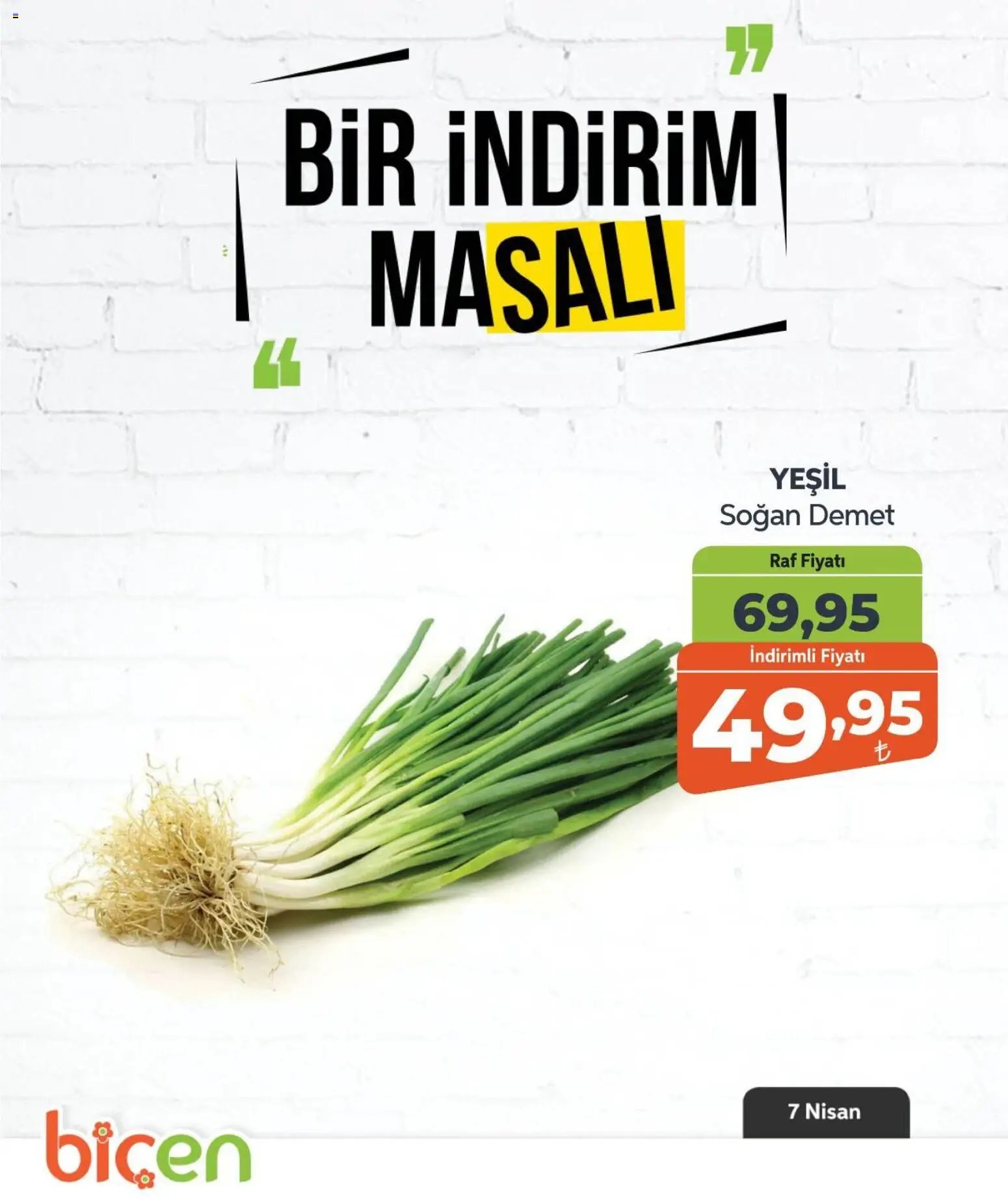 Biçen Market tarihli katalog 07 0404 2026 Biçen Market - Bir İndirim MaSalı - sebze