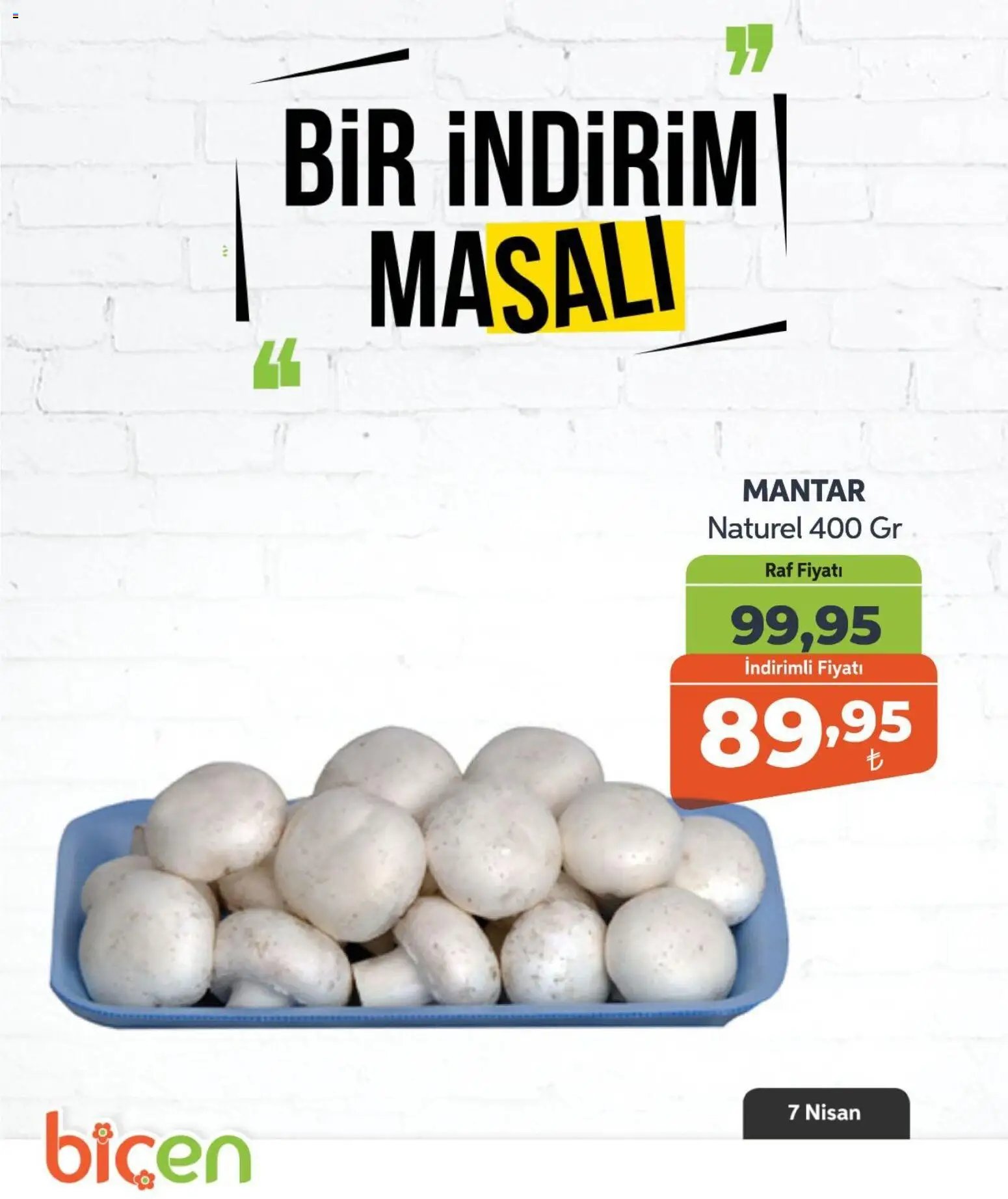 Biçen Market tarihli katalog 07 0404 2026 Biçen Market - Bir İndirim MaSalı - sebze