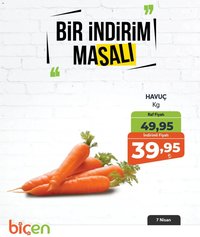 Biçen Market tarihli katalog 07 0404 2026 Biçen Market - Bir İndirim MaSalı - sebze