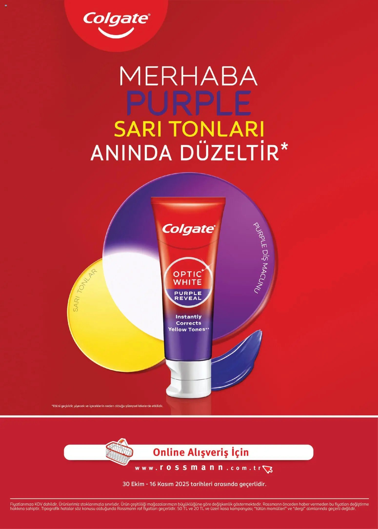 Rossmann tarihli katalog 30 1010 2025 Ağız Bakım Festivali Kataloğu