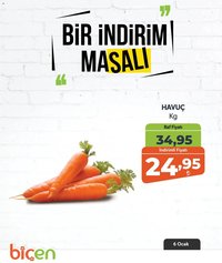 Biçen Market tarihli katalog 06 0101 2026 Bir İndirim MaSalı - sebze