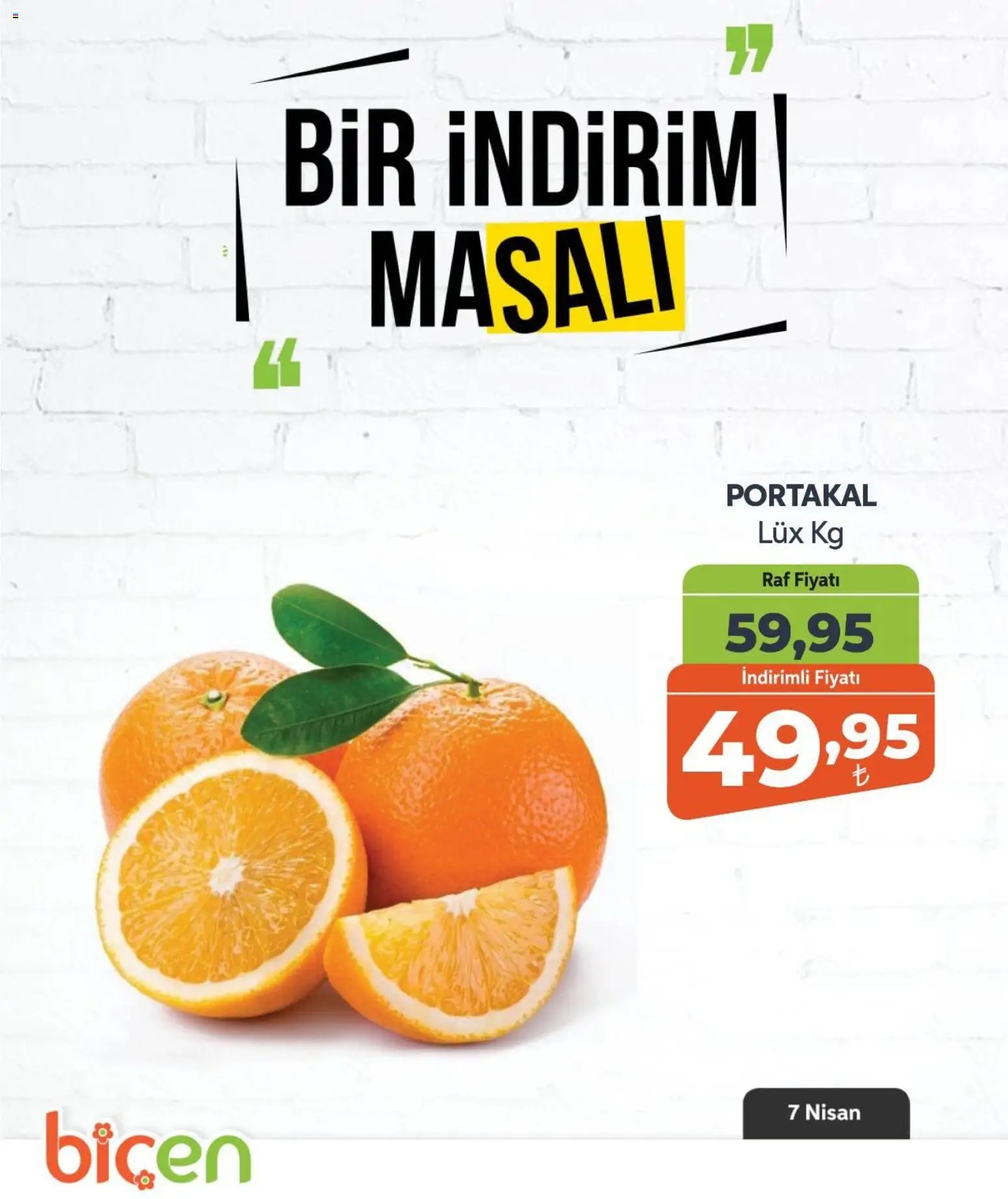 Biçen Market tarihli katalog 07 0404 2026 Biçen Market - Bir İndirim MaSalı - meyve