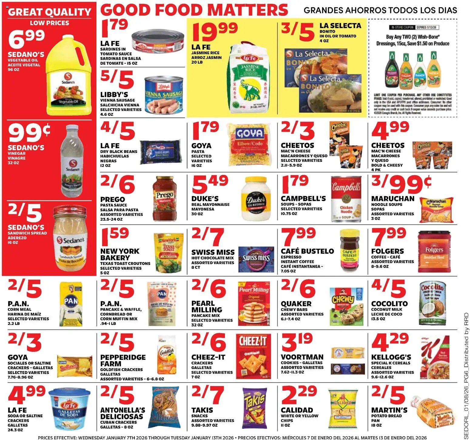 Sedano's offer from 01/07/2026 Weekly Ad