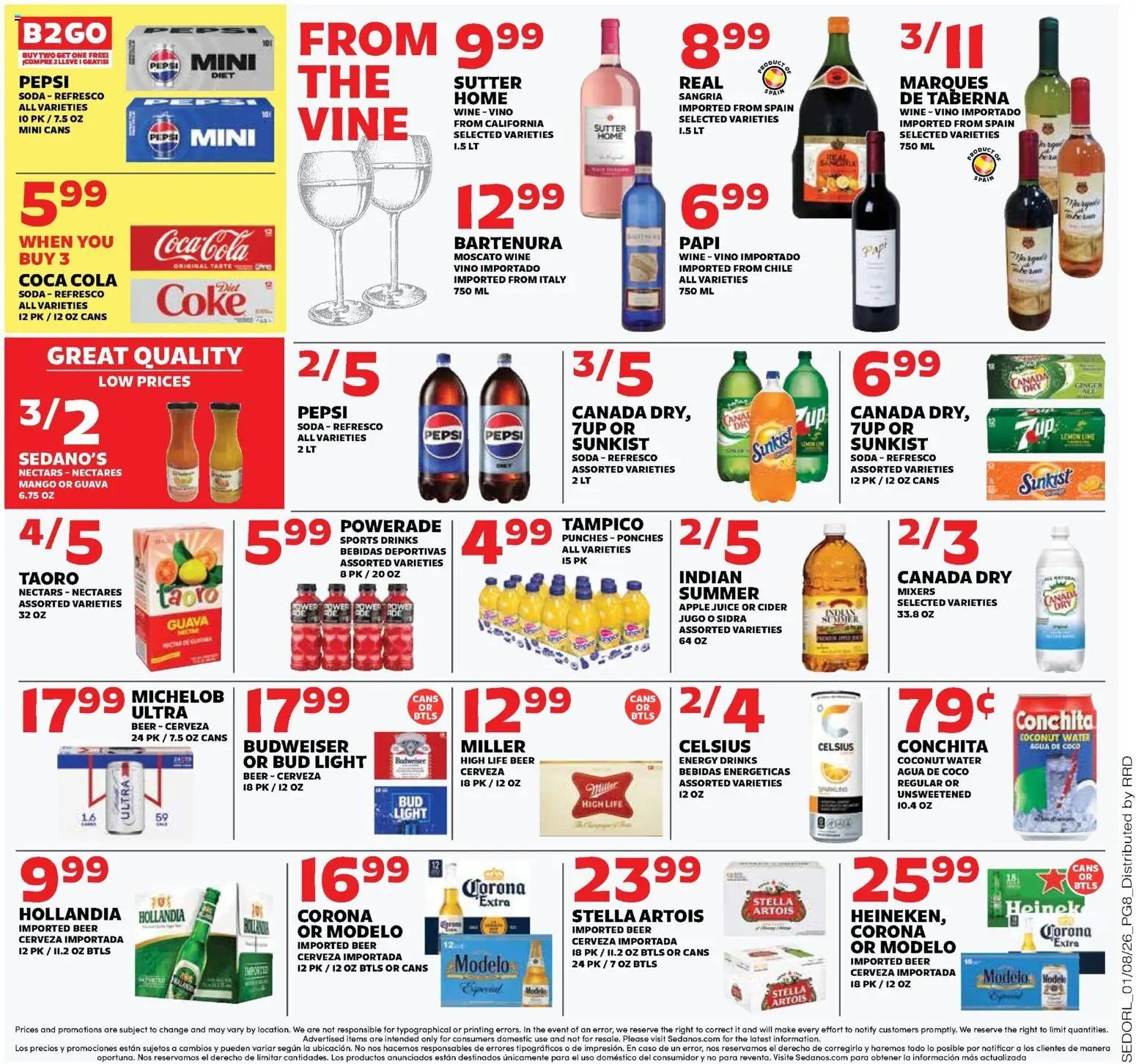 Sedano's offer from 01/07/2026 Weekly Ad
