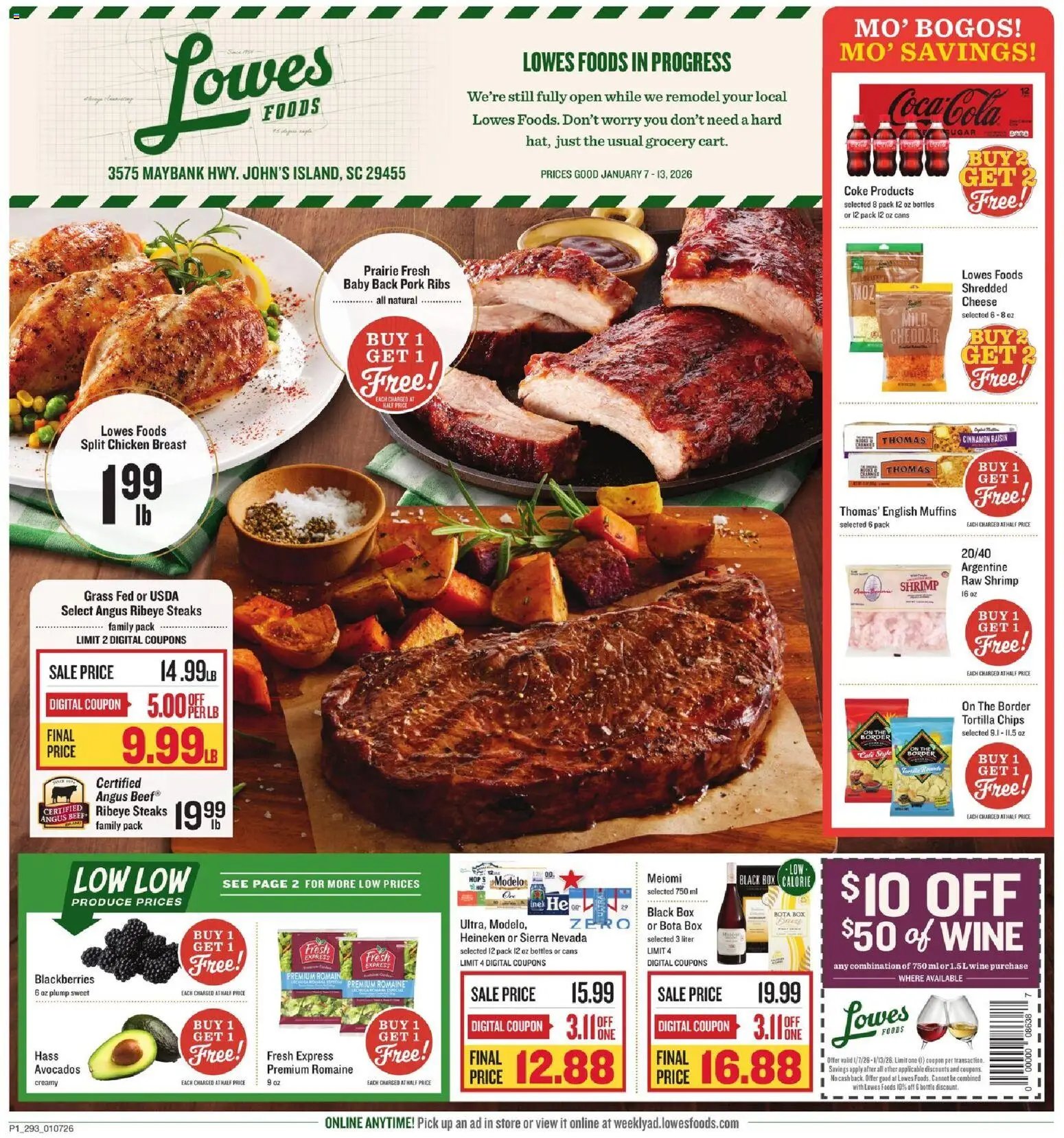 Lowes Foods offer from 01/07/2026 Weekly Ad - SC