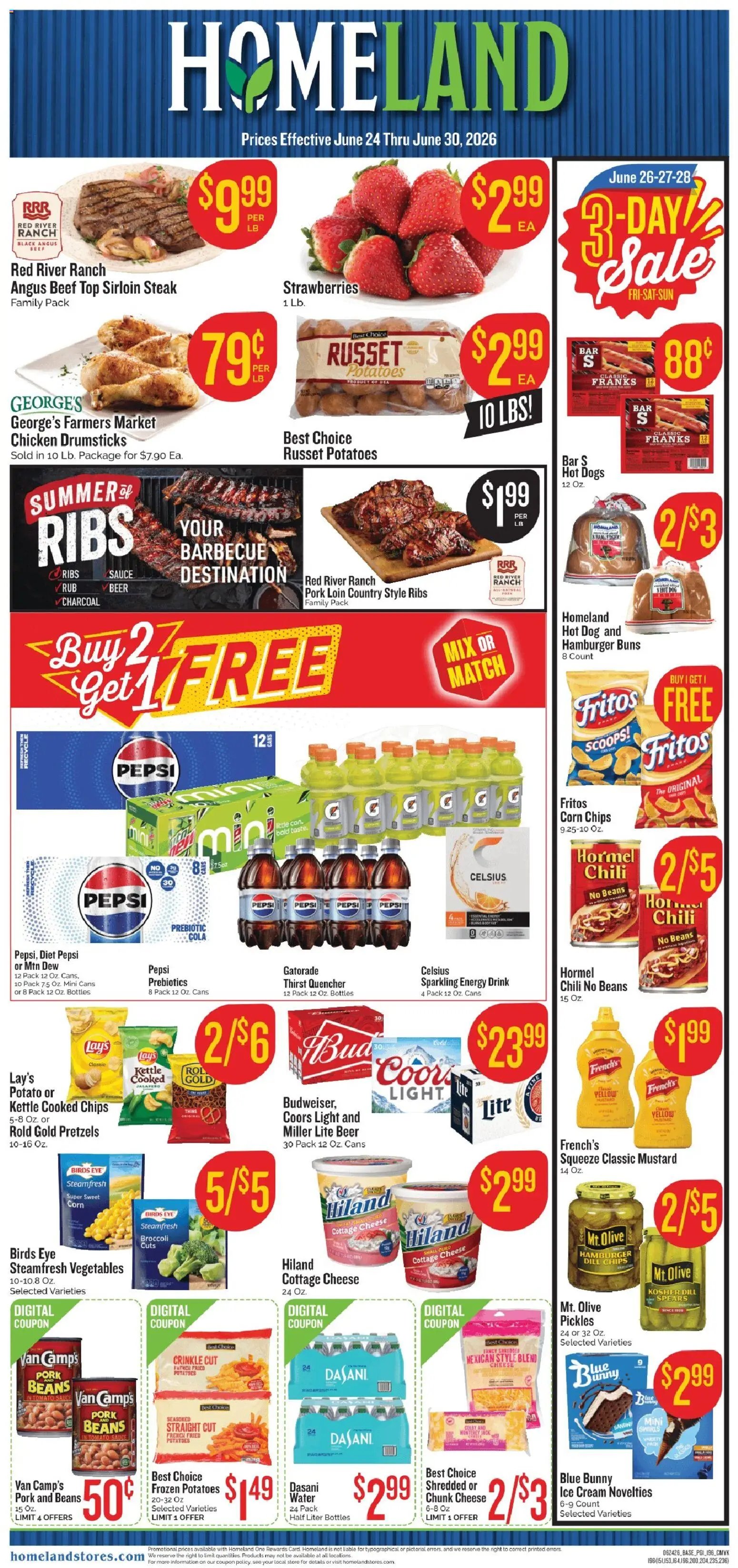 Homeland offer from 06/24/2026 Homeland Weekly Ad