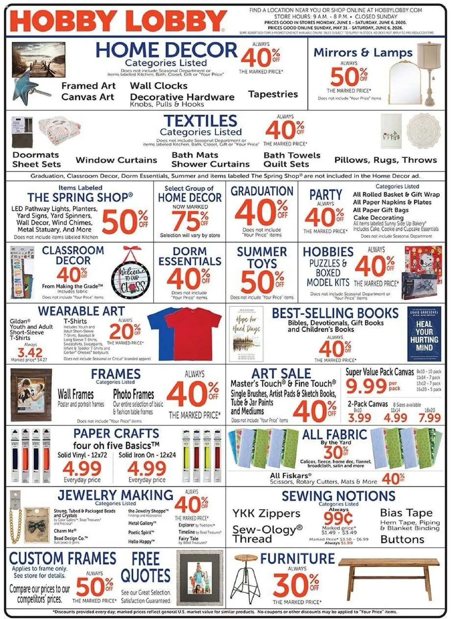 Hobby Lobby offer from 05/31/2026 Hobby Lobby Weekly Ad