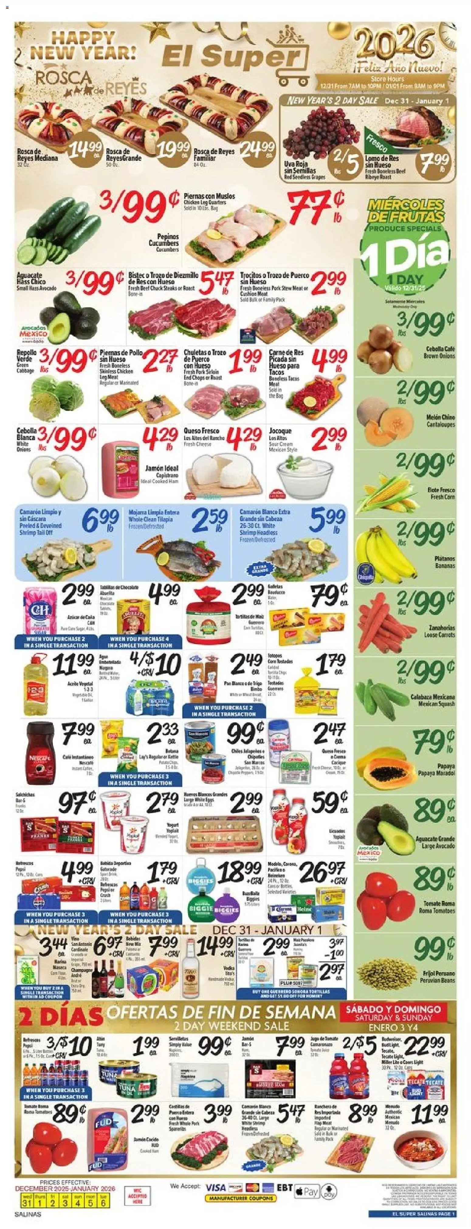 El Super offer from 12/31/2025 Weekly Ad
