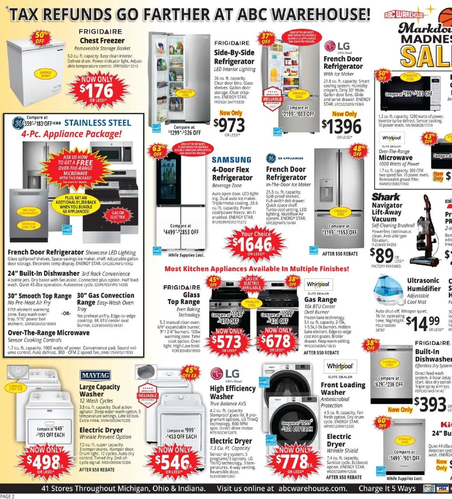 ABC Warehouse offer from 03/01/2026 ABC Warehouse Weekly Ad