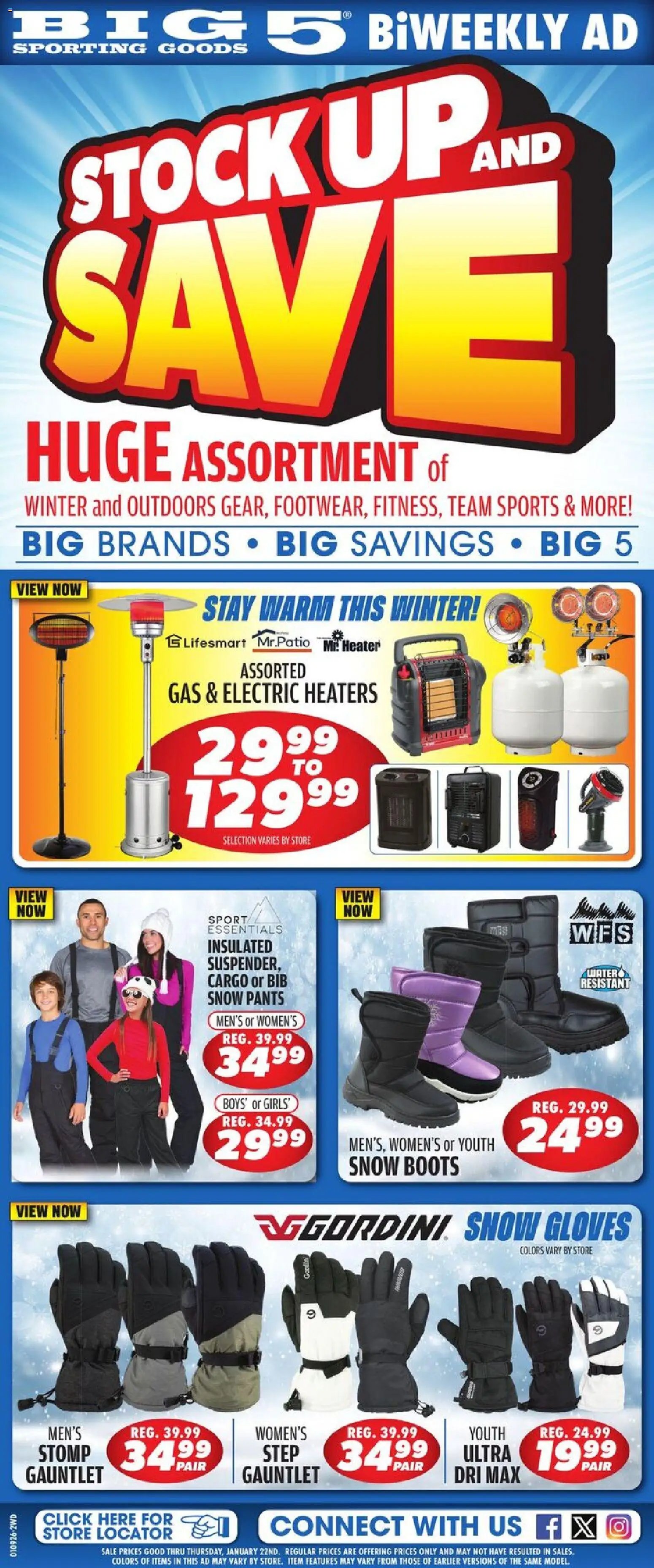 Big 5 Sporting Goods offer from 01/09/2026 Weekly Ad