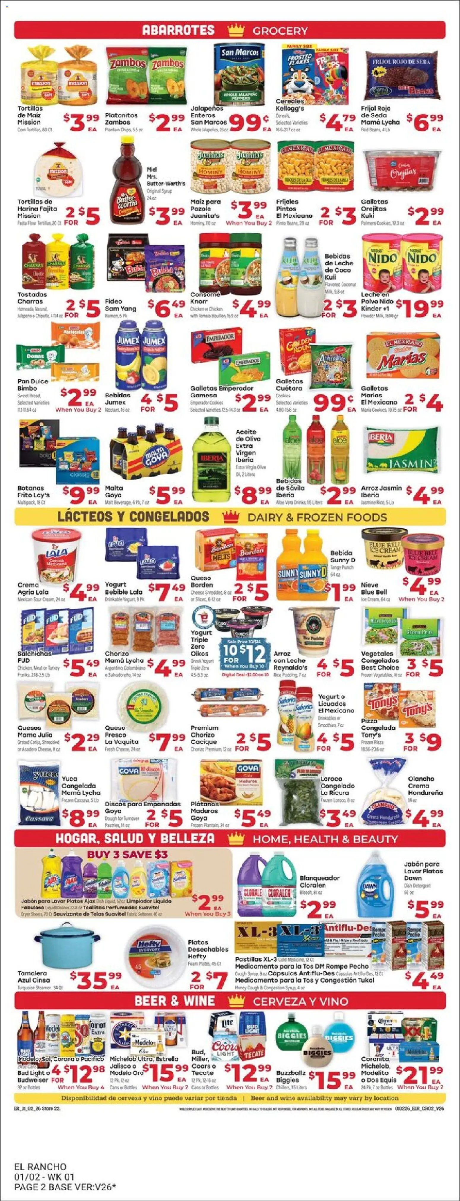 El Rancho offer from 01/02/2026 Weekly Ad