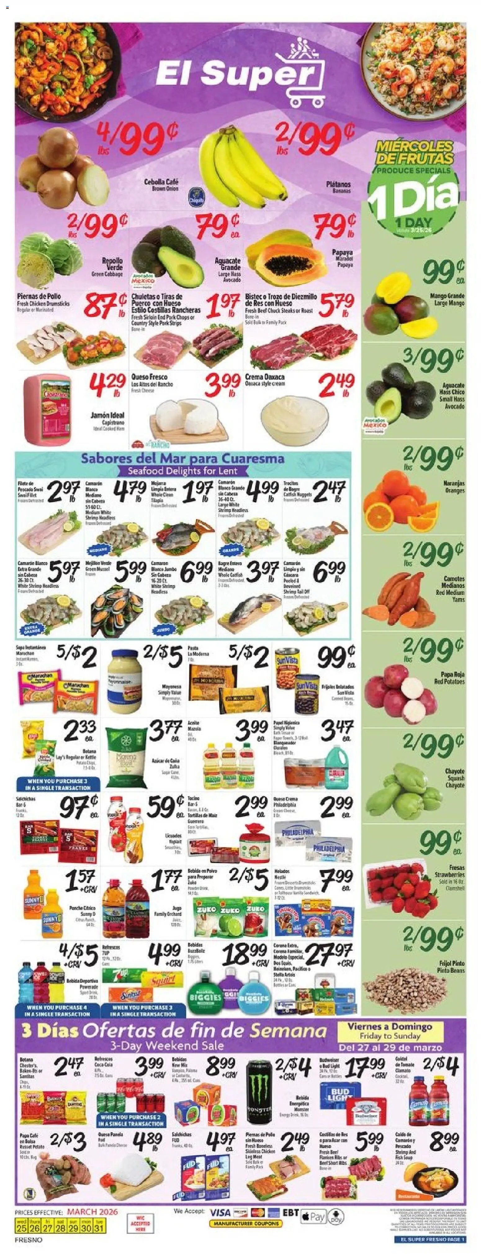 El Super offer from 03/25/2026 El Super Weekly Ad - CA