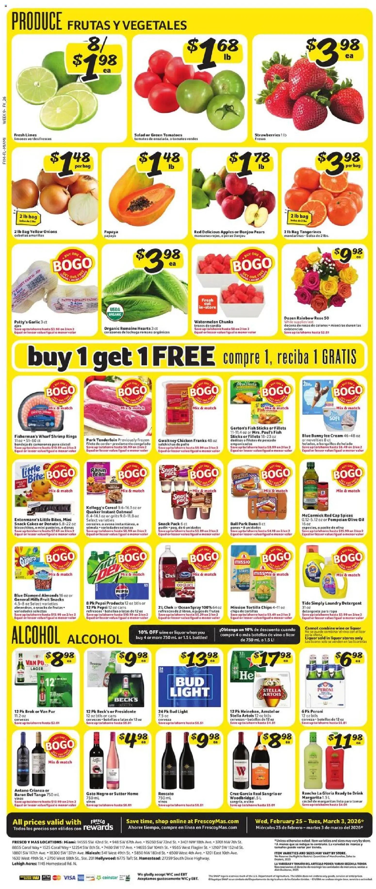 Fresco y Más offer from 02/25/2026 Weekly Ad