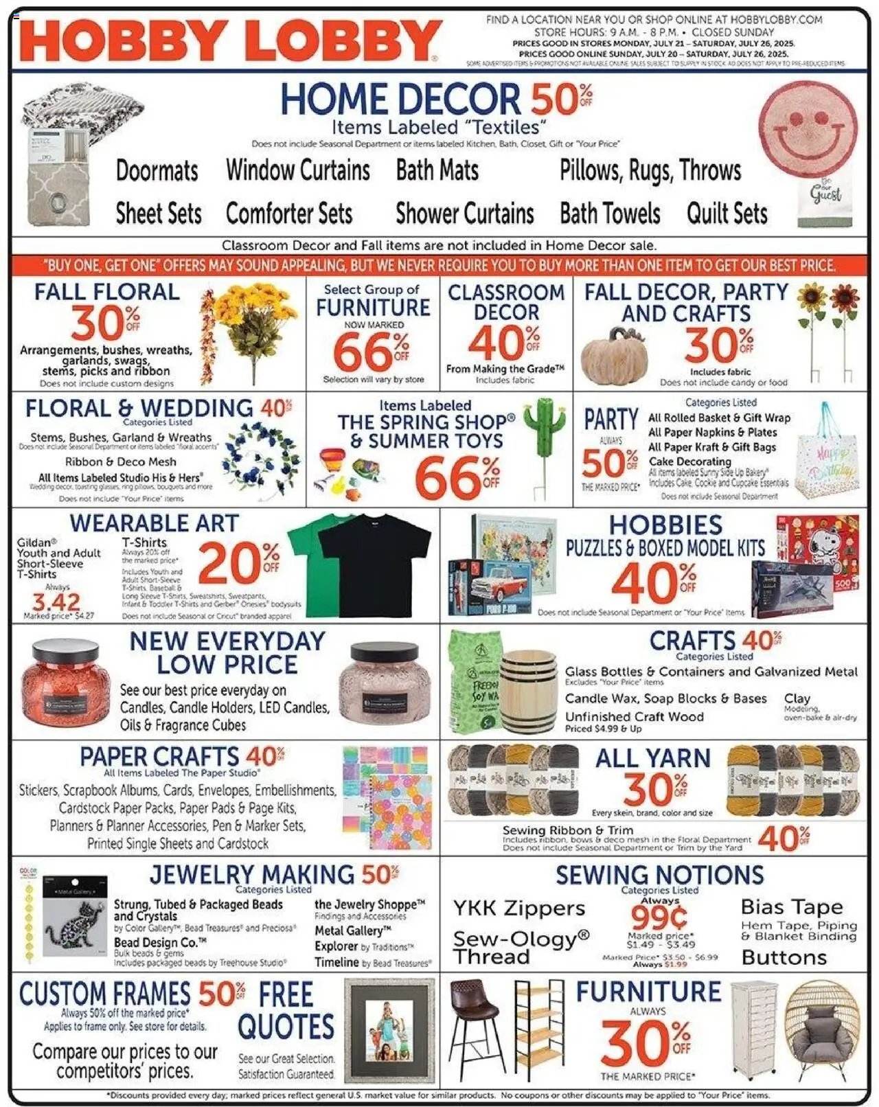 Hobby Lobby offer from 07/20/2025 Weekly Ad (2025-07-20 - 2025-07-26) | 1