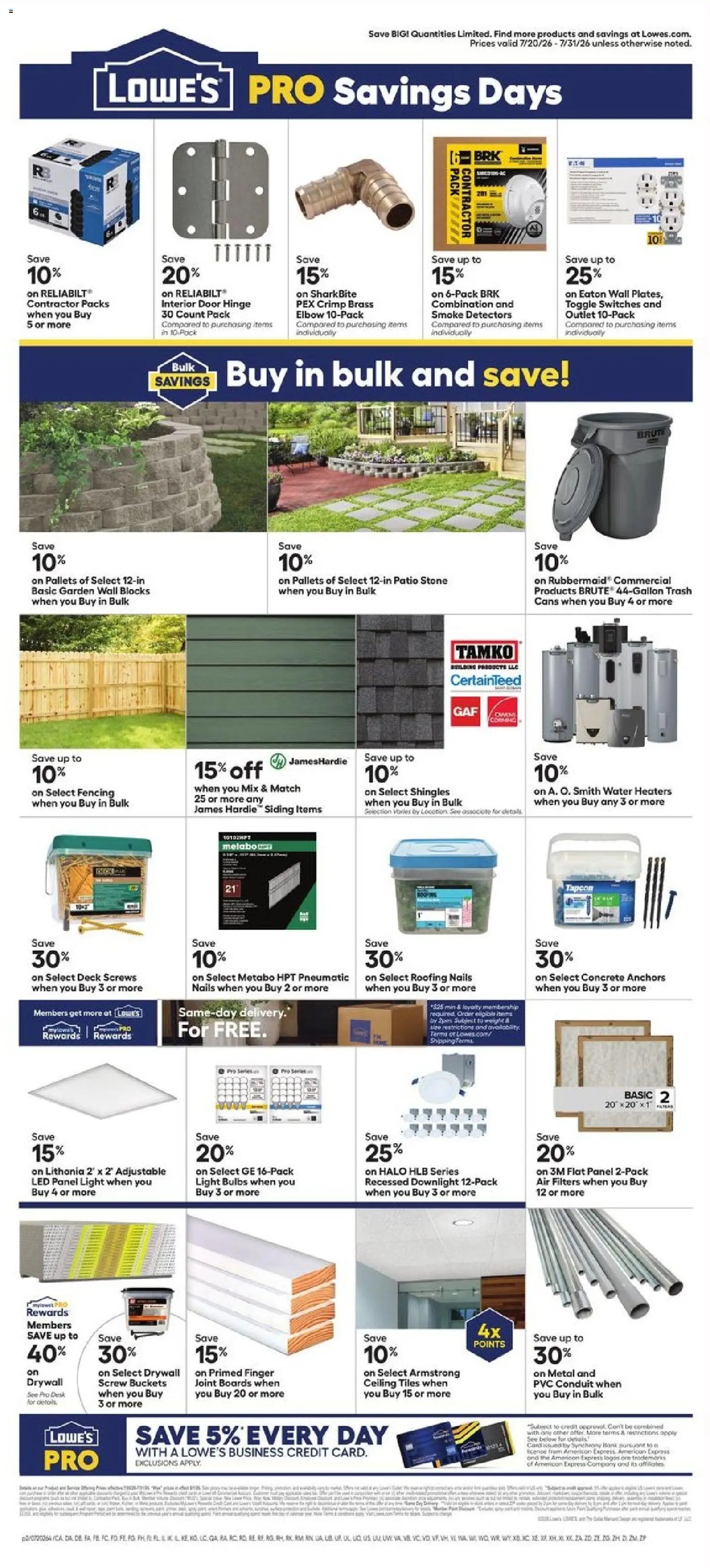 Lowe's offer from 07/20/2026 Lowe's Ad