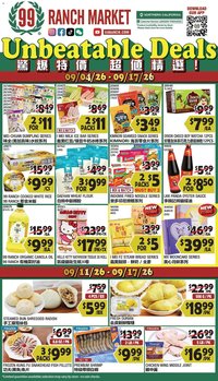 99 Ranch Market offer from 09/11/2026 99 Ranch Market Weekly Ad