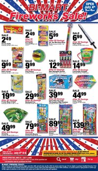 Bi-Mart offer from 06/23/2026 Bi-Mart Fireworks Sale