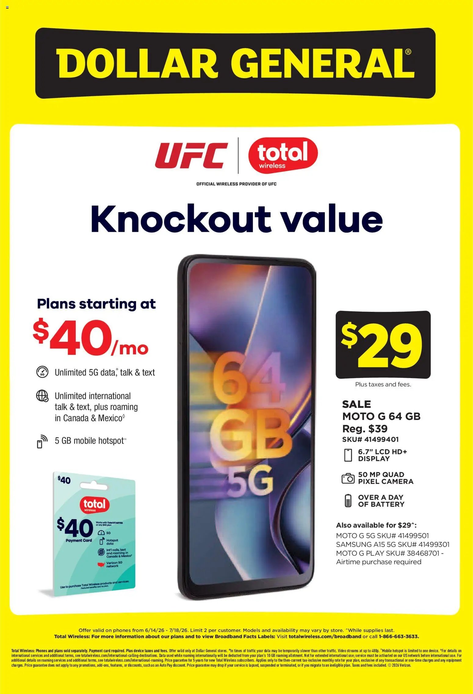 Dollar General offer from 06/14/2026 Dollar General Wireless Deals