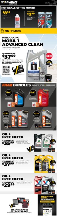 Advance Auto Parts offer from 01/04/2026 Weekly Ad
