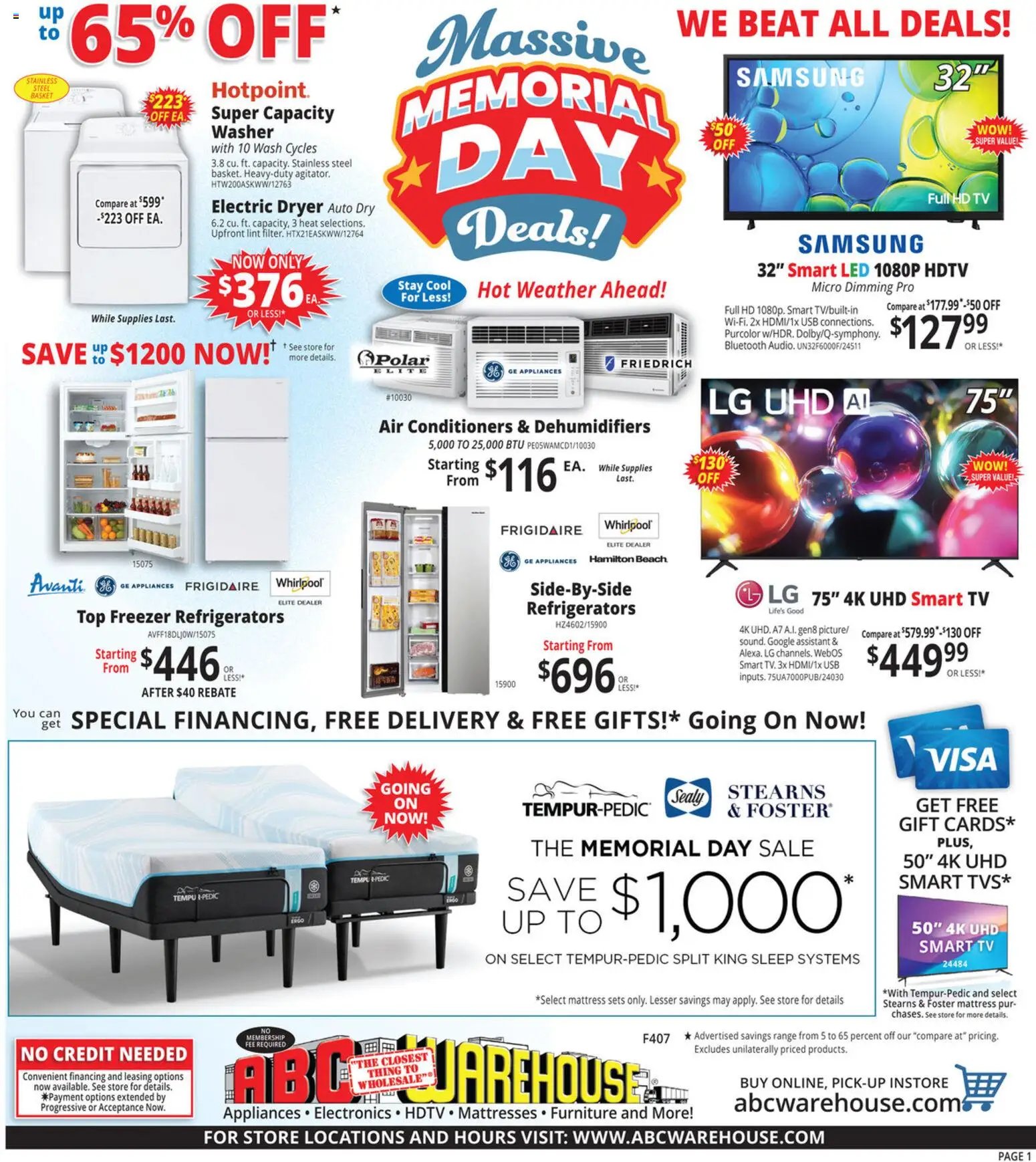 ABC Warehouse offer from 05/24/2026 ABC Warehouse Weekly Ad