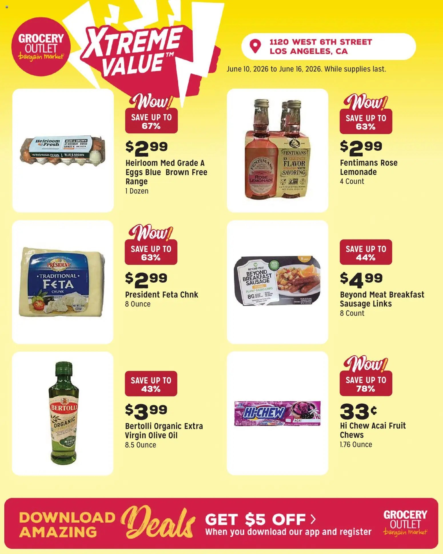 Grocery Outlet offer from 06/10/2026 Grocery Outlet Weekly Ad - CA