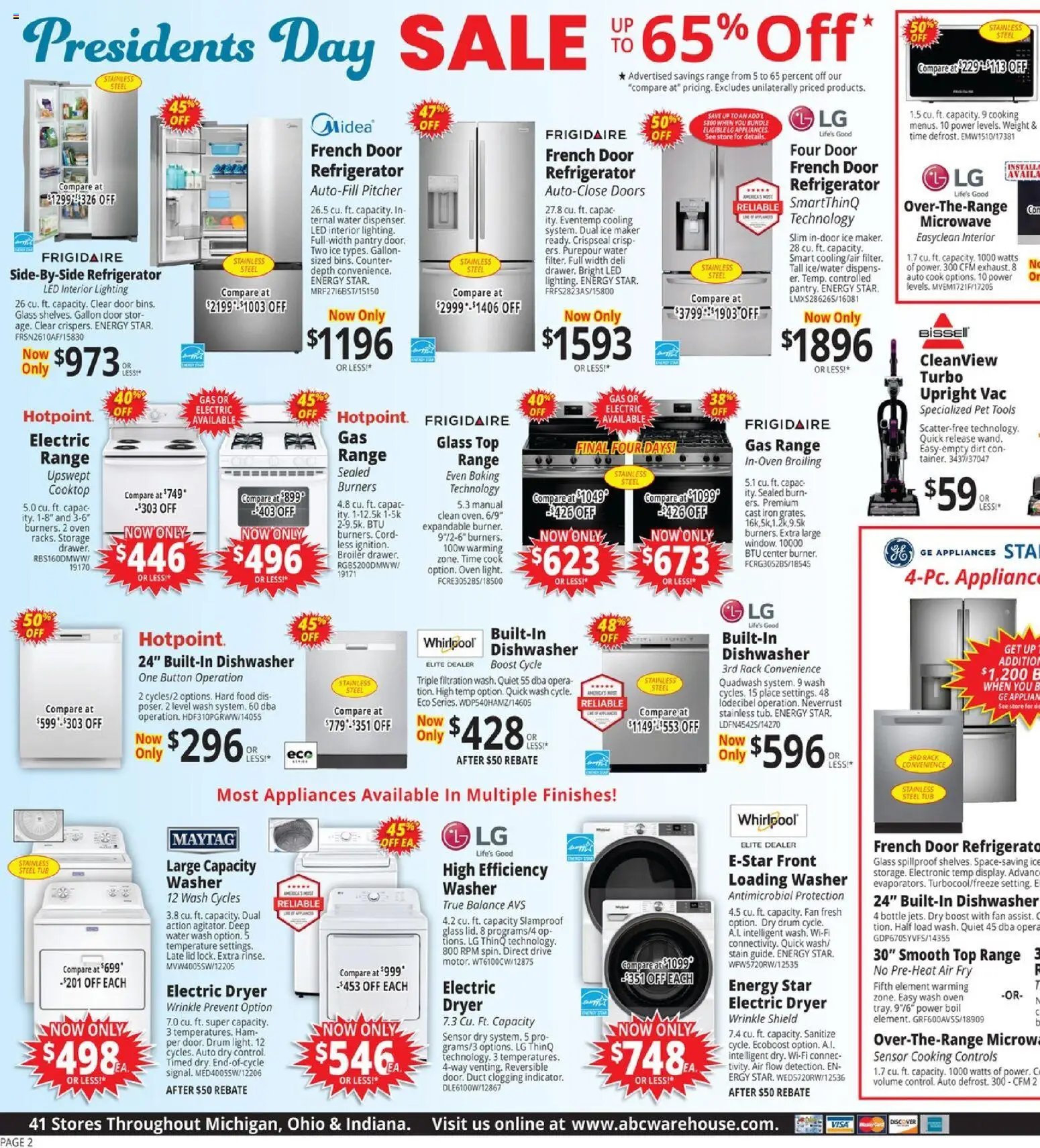 ABC Warehouse offer from 01/25/2026 Weekly Ad