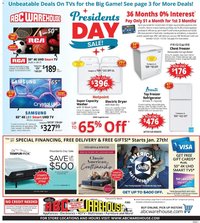 ABC Warehouse offer from 01/25/2026 Weekly Ad