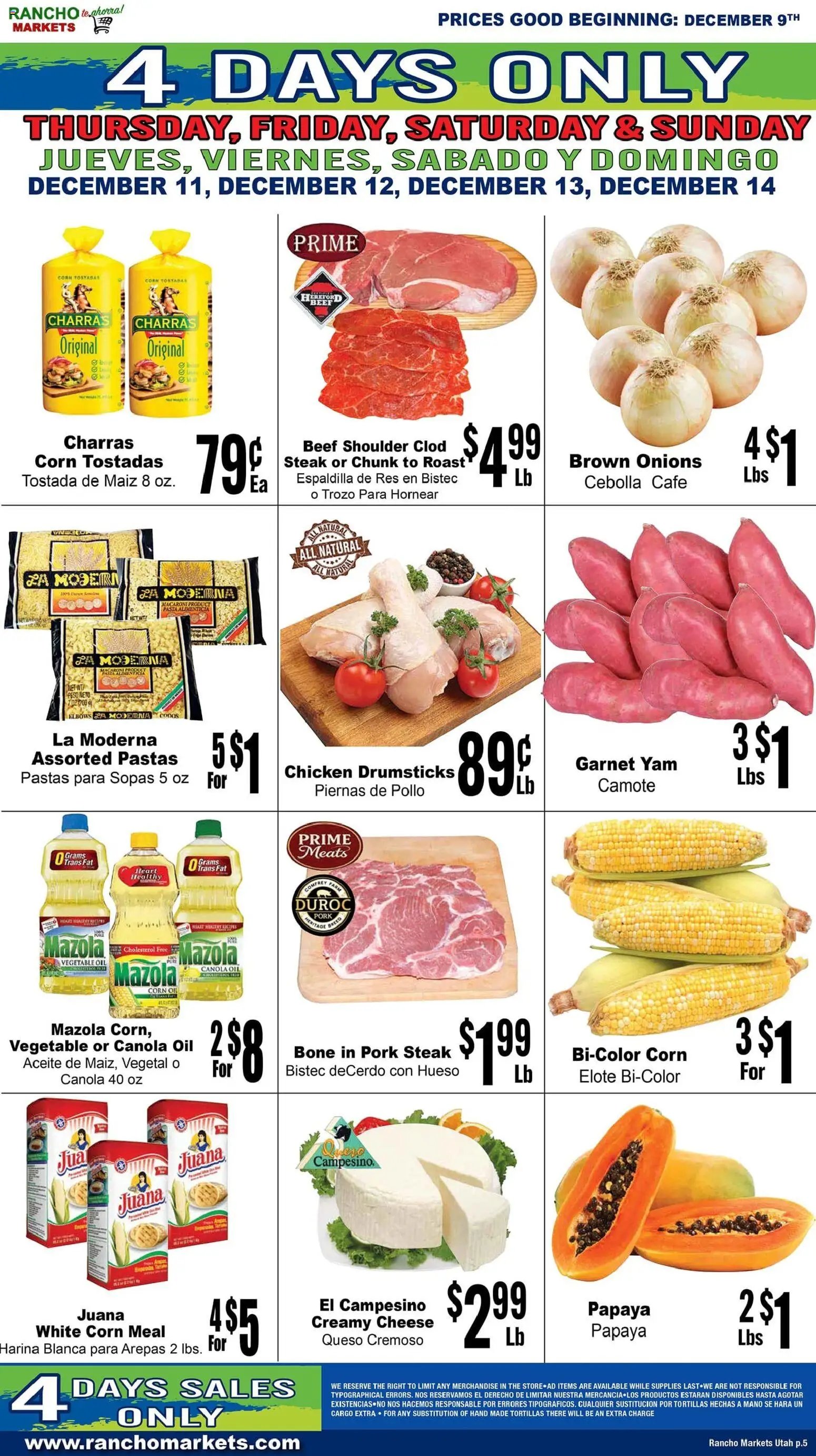 Rancho Markets offer from 12/09/2025 Weekly Ad